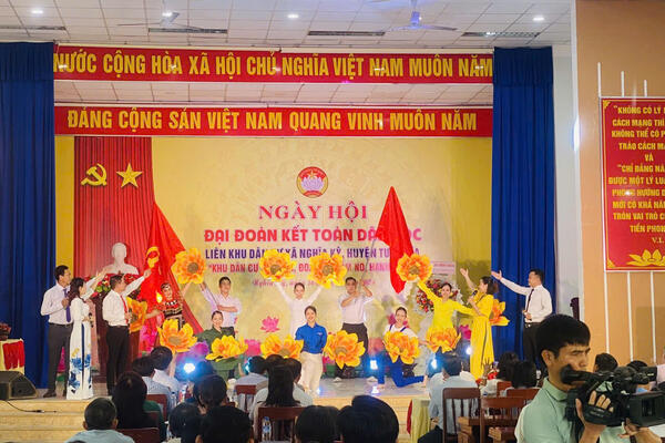 Xã Nghĩa Kỳ tổ chức Ngày hội Đại đoàn kết toàn dân tộc Liên khu dân cư năm 2024